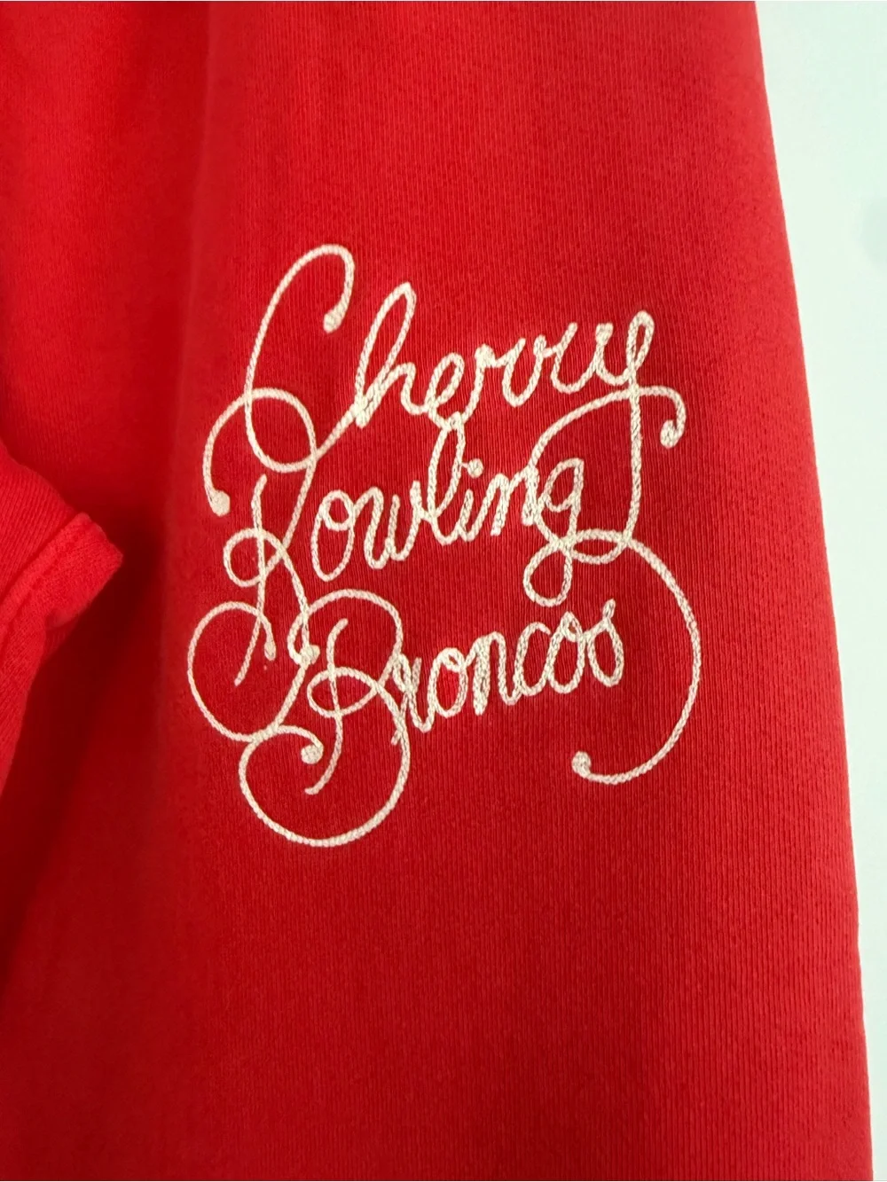 Cherry Los Angeles Bowling Broncos Embroidered Sweatpants NWT Large